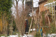 Gartenansicht  im Winter