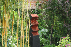 gelber Bambus, Holzskulptur