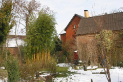 gelber Bambus, Holzskulptur